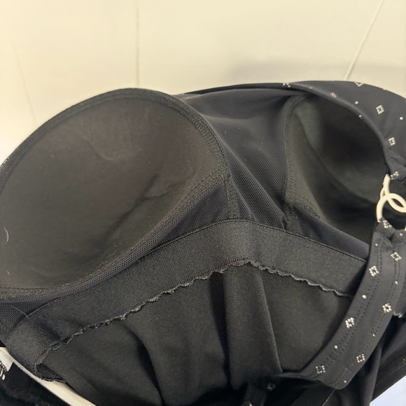 Krista Ruched Tankini Swim Top Aloha Skirt Bikini Bottom Black size Large 10 - Picture 10 of 10